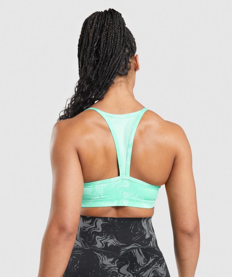 Women's Gymshark GS Power Sports Bra Light Turquoise | NZ 6MBNAS